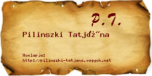 Pilinszki Tatjána névjegykártya
